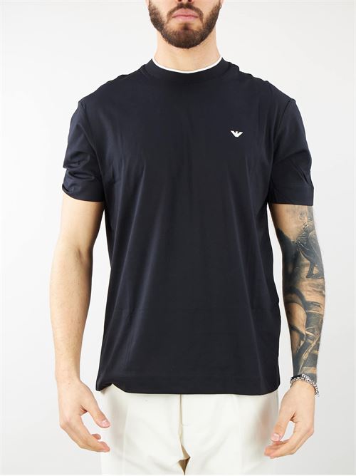 T-shirt with micro logo and logo lettering on the back Emporio Armani EMPORIO ARMANI |  | 3D1T731JPZZ9R5